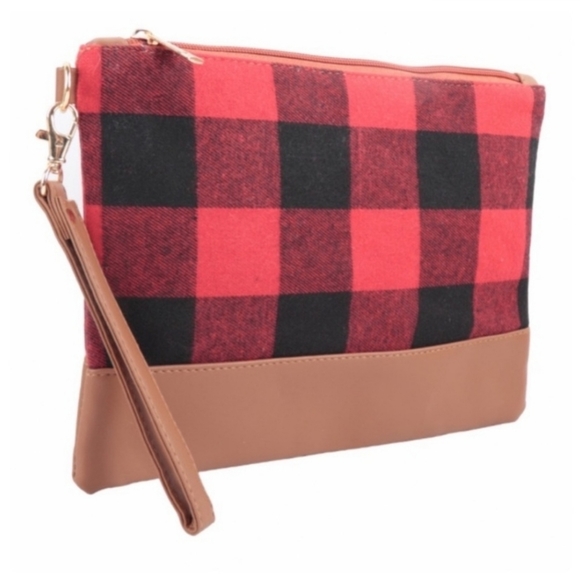 Buffalo plaid wristlet purse bag - Picture 3 of 3